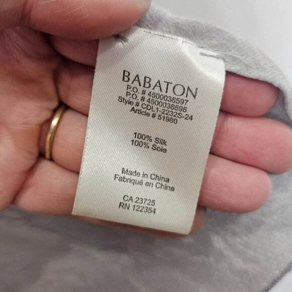 Babaton XS 100% Silk Snake Print Tank Top Lightweight Luxury Animal Purple‎ Gray - Picture 5 of 11